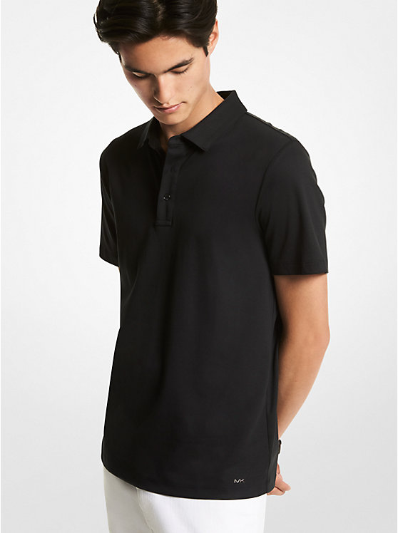 Michael Kors Cotton Men Polo Shirt BLACK | USAVRU2202