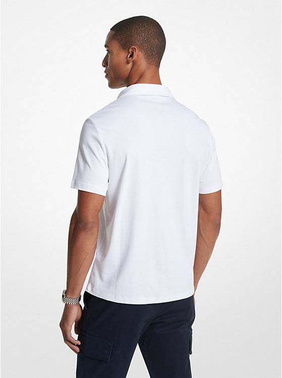 Michael Kors Cotton Men Polo Shirt WHITE | USACTY2201