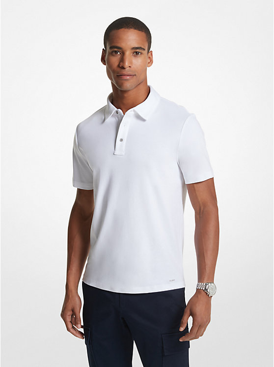 Michael Kors Cotton Men Polo Shirt WHITE | USACTY2201