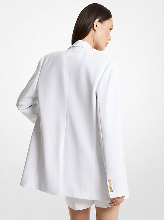 Michael Kors Crepe Blazer Women Jacket WHITE | USAOKN1356