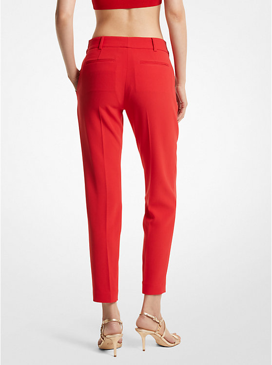 Michael Kors Crepe Women Pants LACQUER RED | USACTK1430