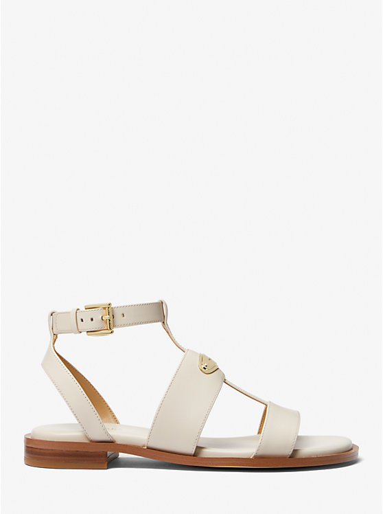 Michael Kors Darcy Leather Women Sandals LT CREAM | USAKOY1850