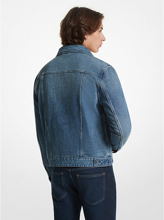 Michael Kors Denim Trucker Men Jacket DUSK BLUE | USAQMS2180