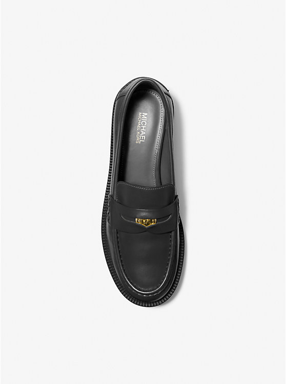 Michael Kors Eden Leather Women Loafers BLACK | USAYXB1706