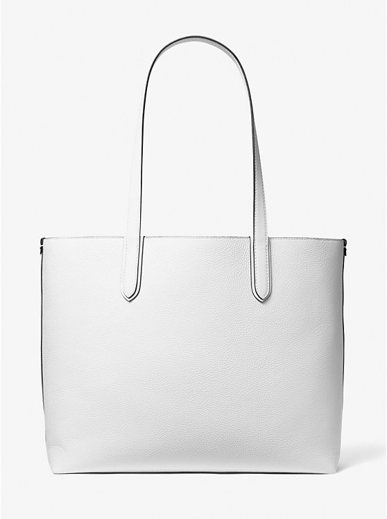 Michael Kors Eliza Extra-Large Pebbled Leather Reversible Women Tote Bag OPTIC WHITE | USAYXM1249