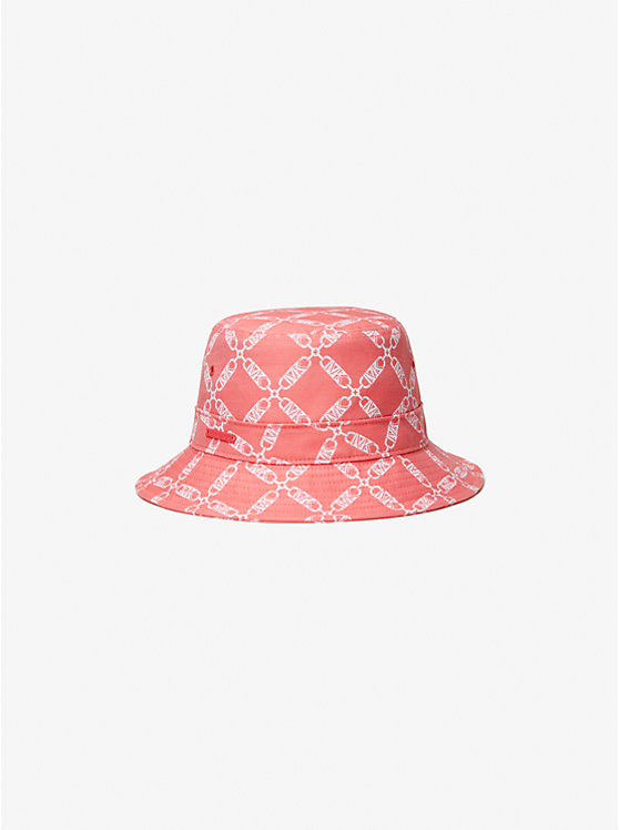 Michael Kors Empire Logo Jacquard Bucket Women Hat CORAL | USAZUV1003