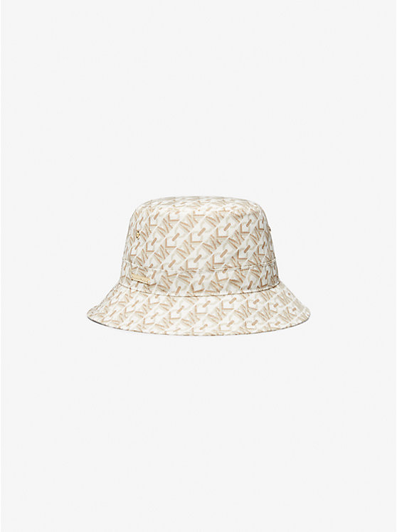 Michael Kors Empire Signature Logo Print Bucket Women Hat BONE | USAVRM1006