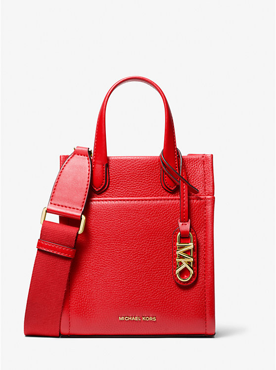 Michael Kors Gigi Extra-Small Pebbled Leather Women Crossbody Bag LACQUER RED | USAUZZ1081