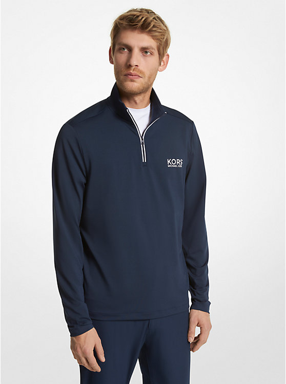 Michael Kors Golf Performance Quarter Zip Men Hoodie MIDNIGHT | USATCF2236