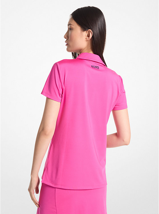 Michael Kors Golf Tech Performance Women Polo Shirt CERISE | USAFDM1465