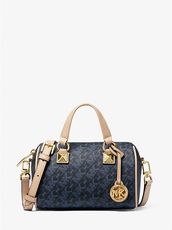 Michael Kors Grayson Small Empire Signature Logo Duffel Women Crossbody Bag ADMRL/PLBLUE | USAEBB1085