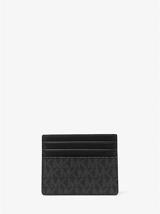 Michael Kors Greyson Logo Tall Men Card Holder BLACK | USACTI2149