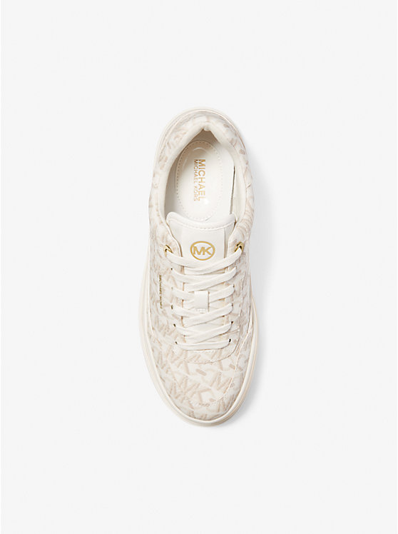 Michael Kors Hayes Empire Signature Logo Platform Women Sneakers VANILLA | USALIA1990