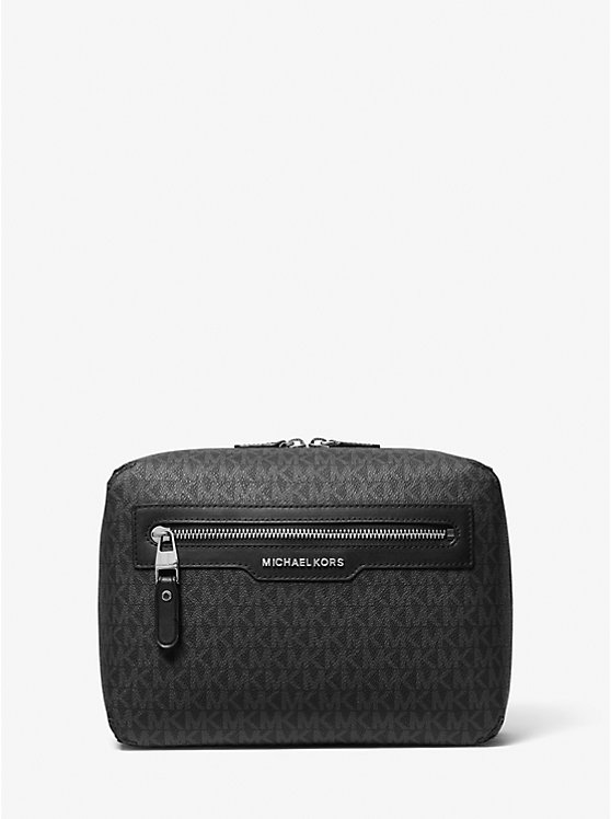 Michael Kors Hudson Logo Travel Kit Men Luggage BLACK | USASGN2139