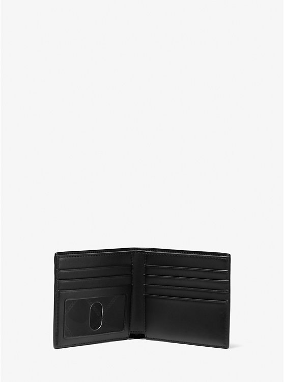 Michael Kors Hudson Signature Logo Billfold Men Wallet BLACK | USAOKE2171