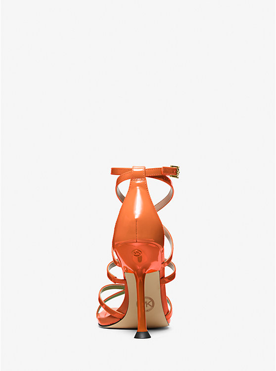 Michael Kors Imani Patent Leather Women Sandals APRICOT | USAOKT1876