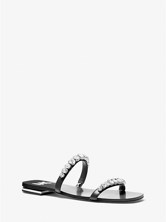 Michael Kors Jessa Embellished Women Sandals BLACK | USAHAS1883