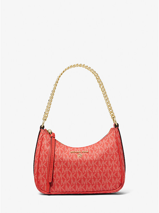 Michael Kors Jet Set Charm Small Logo Pochette Women Shoulder Bag SPICED CORAL | USAVRK1214