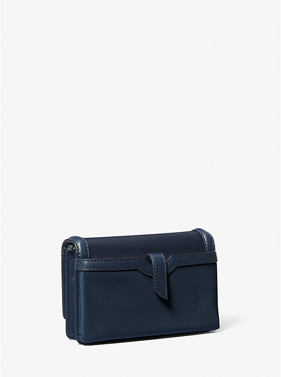 Michael Kors Jet Set Small Nylon Gabardine Smartphone Women Crossbody Bag NAVY | USADFS1100