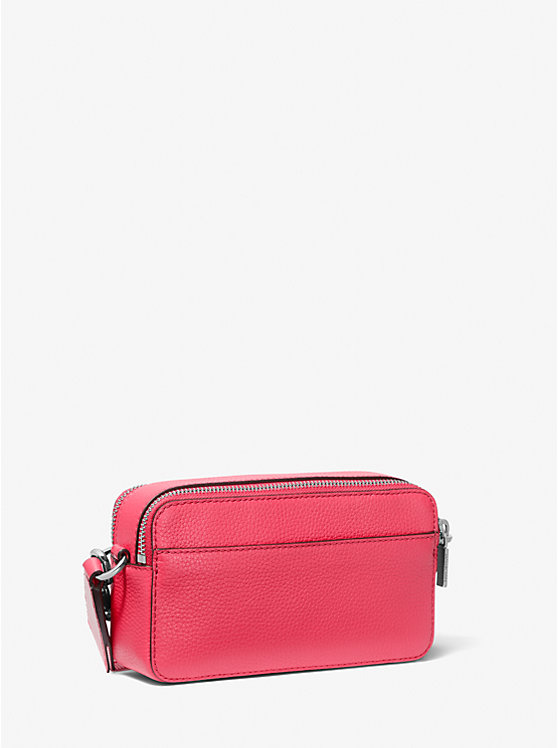 Michael Kors Jet Set Small Pebbled Leather Double-Zip Camera Women Crossbody Bag GERANIUM | USAHAG1103