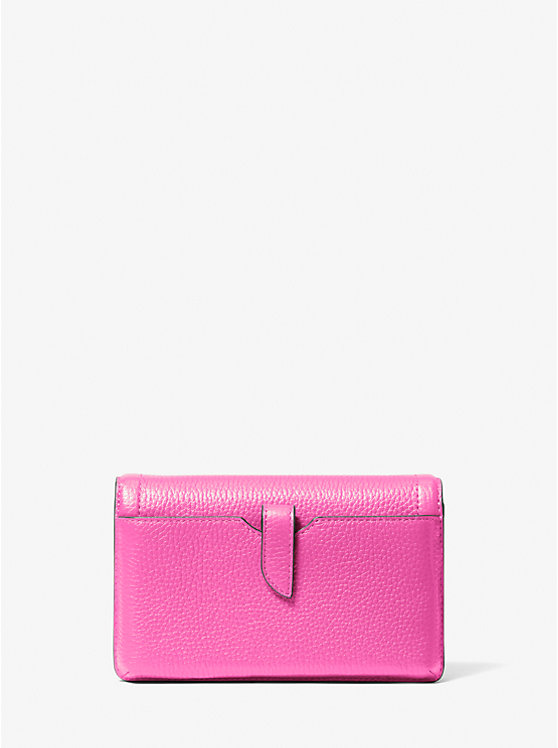 Michael Kors Jet Set Small Pebbled Leather Smartphone Convertible Women Crossbody Bag CERISE | USAKOJ1105