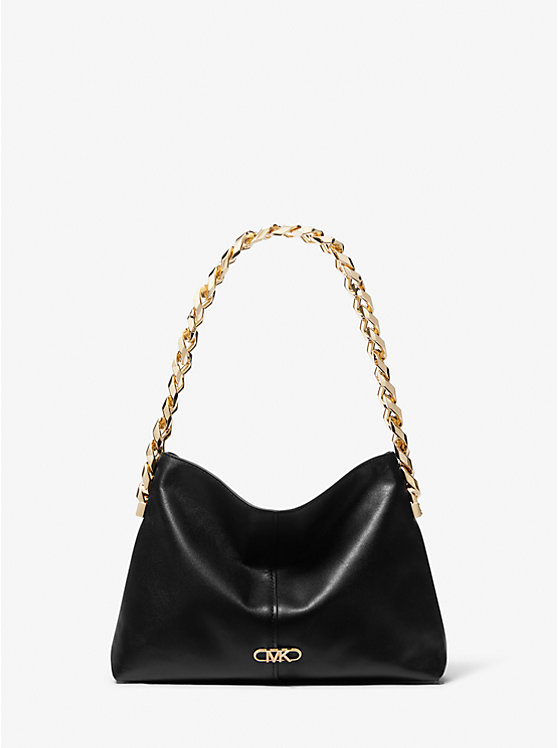 Michael Kors Jordyn Small Leather Women Shoulder Bag BLACK | USABEB1220