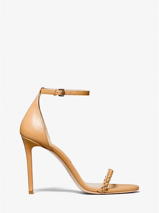 Michael Kors Joslyn Leather Women Sandals WHEAT | USAMQV1894