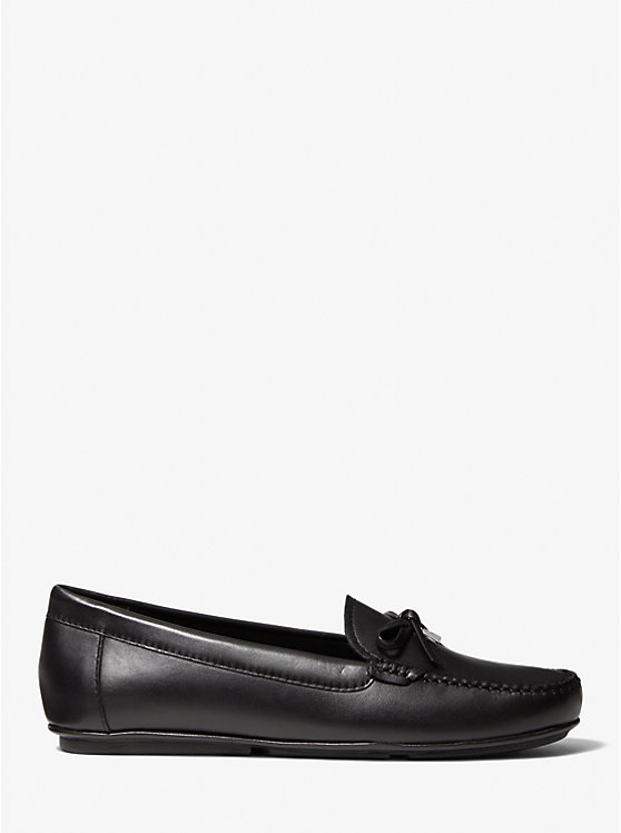 Michael Kors Juliette Leather Women Loafers BLACK | USARVM1708