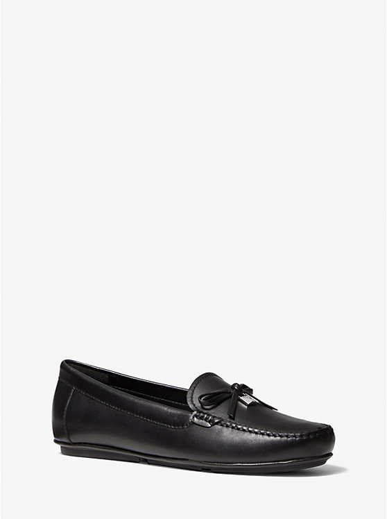 Michael Kors Juliette Leather Women Loafers BLACK | USARVM1708