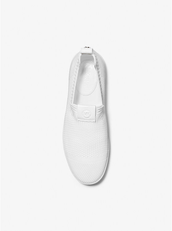 Michael Kors Juno Stretch Knit Slip-On Women Sneakers OPTIC WHITE | USAMQK1997