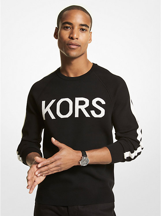 Michael Kors KORS Stretch Viscose Men Sweater BLACK | USAJPM2248