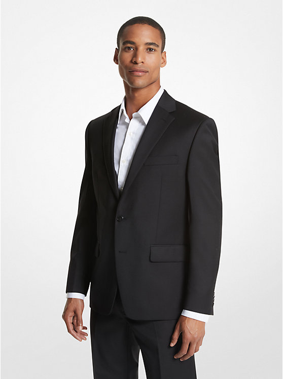 Michael Kors Kaplan Wool Blend Sportscoat Men Jacket BLACK | USAUZK2186