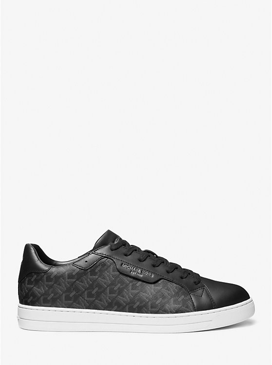 Michael Kors Keating Empire Signature Logo and Leather Men Sneakers BLACK COMBO | USAJPK2267