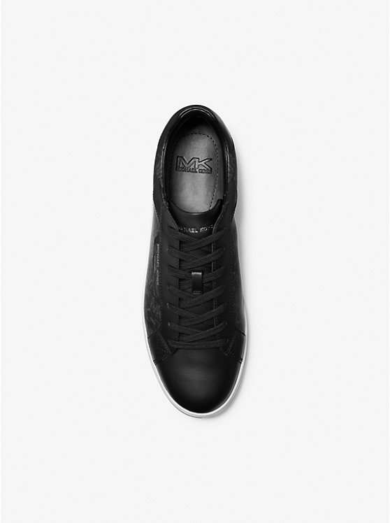 Michael Kors Keating Empire Signature Logo and Leather Men Sneakers BLACK COMBO | USAJPK2267