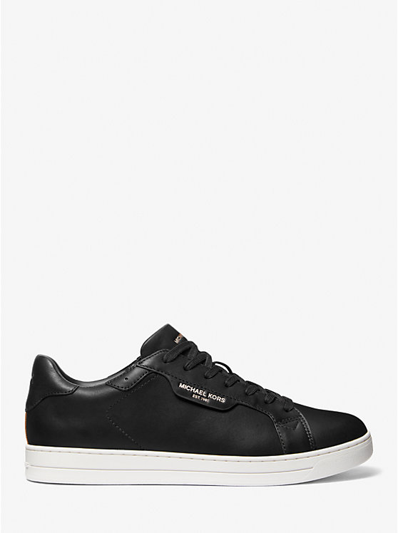 Michael Kors Keating Leather Men Sneakers BLACK | USAFDX2270