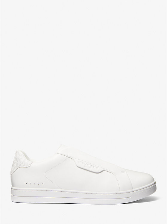 Michael Kors Keating Leather Slip-On Men Sneakers BRIGHT WHT | USASGV2272