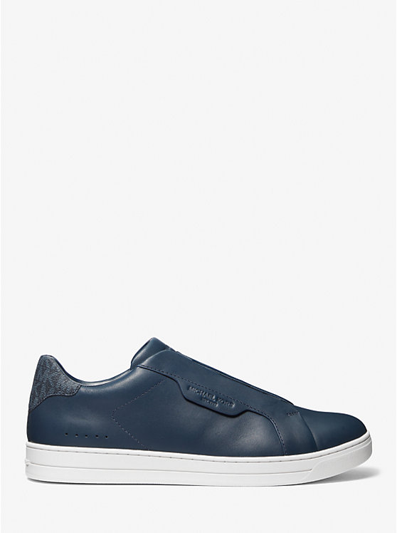 Michael Kors Keating Leather Slip-On Men Sneakers NAVY | USAAHB2273