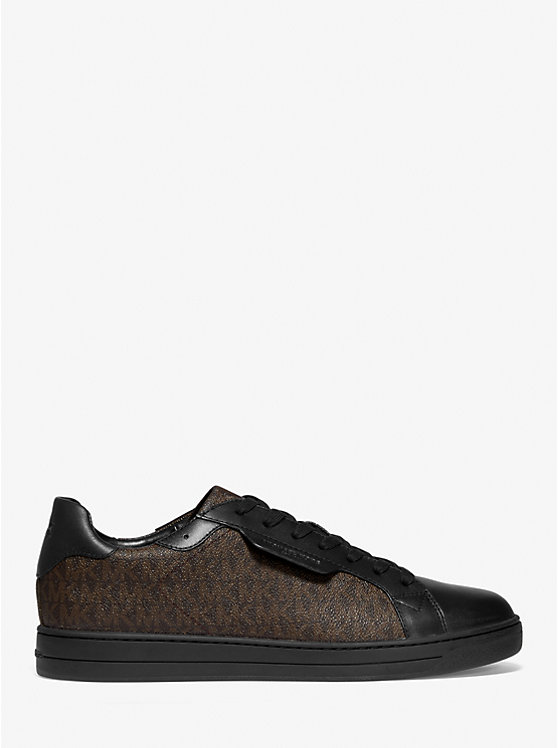 Michael Kors Keating Logo and Leather Men Sneakers BROWN/BLK | USAILM2276