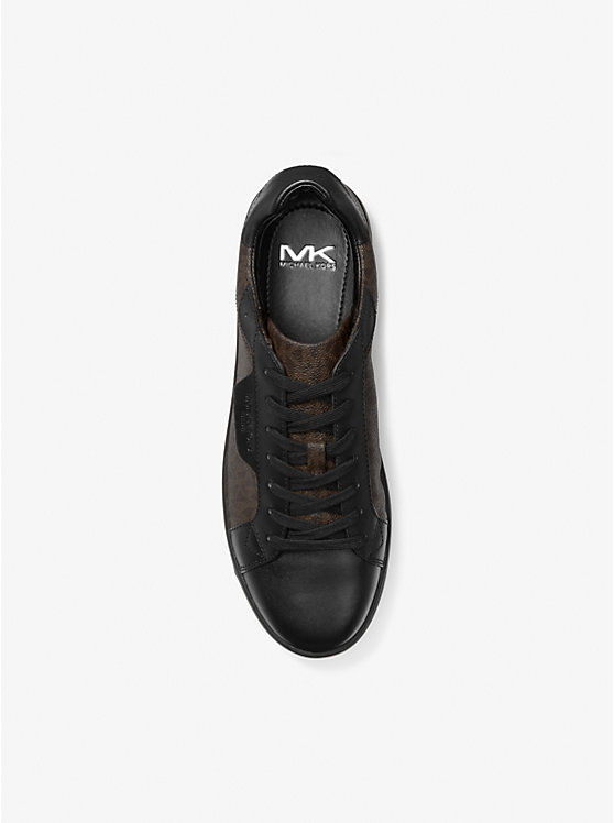 Michael Kors Keating Logo and Leather Men Sneakers BROWN/BLK | USAILM2276