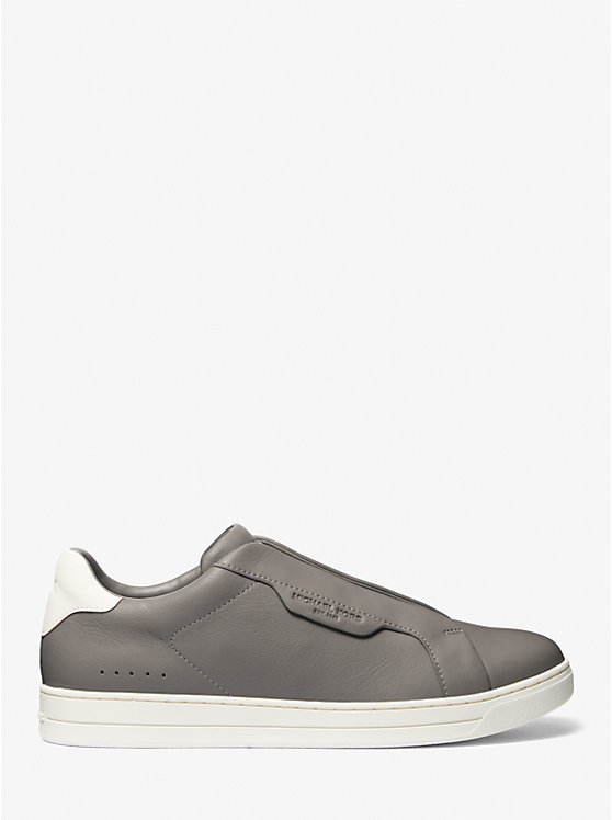 Michael Kors Keating Two-Tone Leather Slip-On Men Sneakers HEATHER GREY | USAUZQ2277