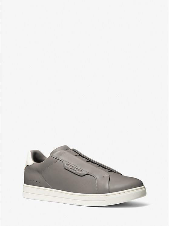 Michael Kors Keating Two-Tone Leather Slip-On Men Sneakers HEATHER GREY | USAUZQ2277