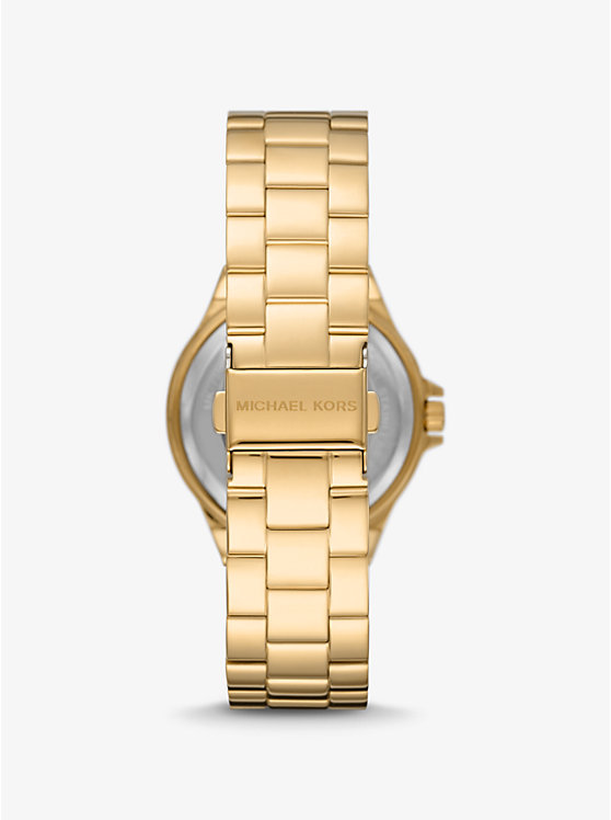 Michael Kors Lennox Pavé Logo Gold-Tone Logo Women Watch GOLD | USAVRA1585