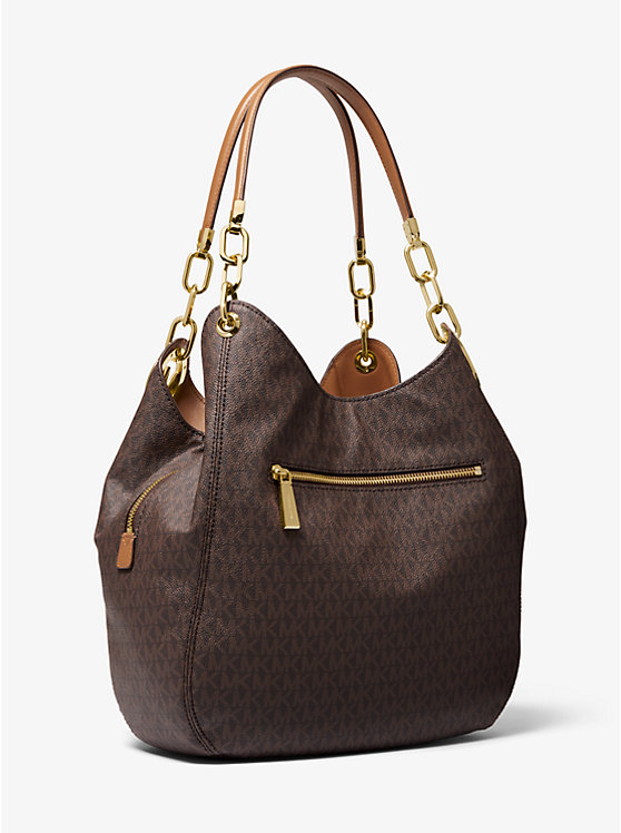 Michael Kors Lillie Large Logo Women Tote Bag BRN/ACORN | USAJPP1260