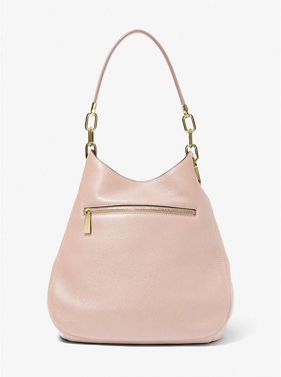 Michael Kors Lillie Large Pebbled Leather Women Shoulder Bag SOFT PINK | USAKOE1226