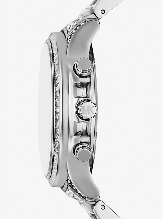 Michael Kors Limited-Edition Oversized Sage Pavé Silver-Tone Women Watch SILVER | USADFX1595