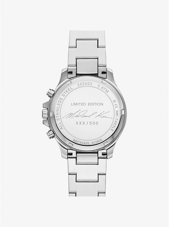 Michael Kors Limited-Edition Oversized Sage Pavé Silver-Tone Women Watch SILVER | USADFX1595