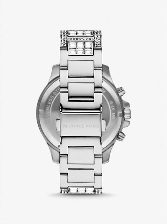 Michael Kors Limited-Edition Oversized Sage Pavé Silver-Tone Women Watch SILVER | USADFX1595