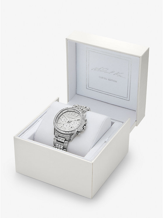 Michael Kors Limited-Edition Oversized Sage Pavé Silver-Tone Women Watch SILVER | USADFX1595