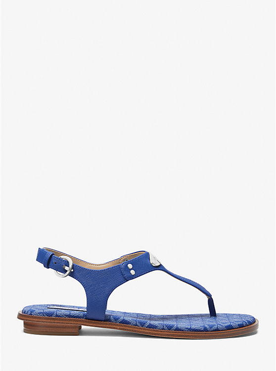 Michael Kors Logo Plate Women Sandals COBALT | USAILF1912