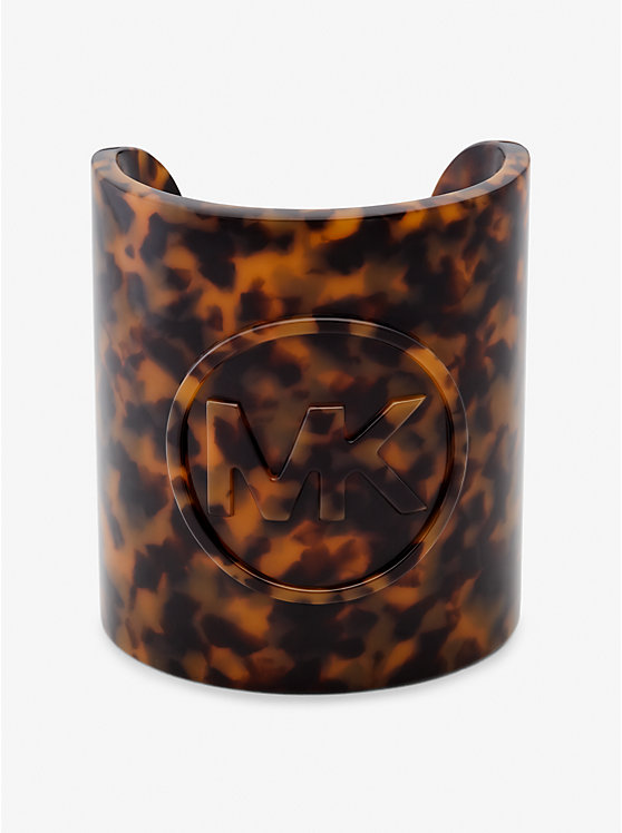 Michael Kors Logo Tortoiseshell Acetate Cuff Women Bracelet TORTOISE | USAPJZ1513